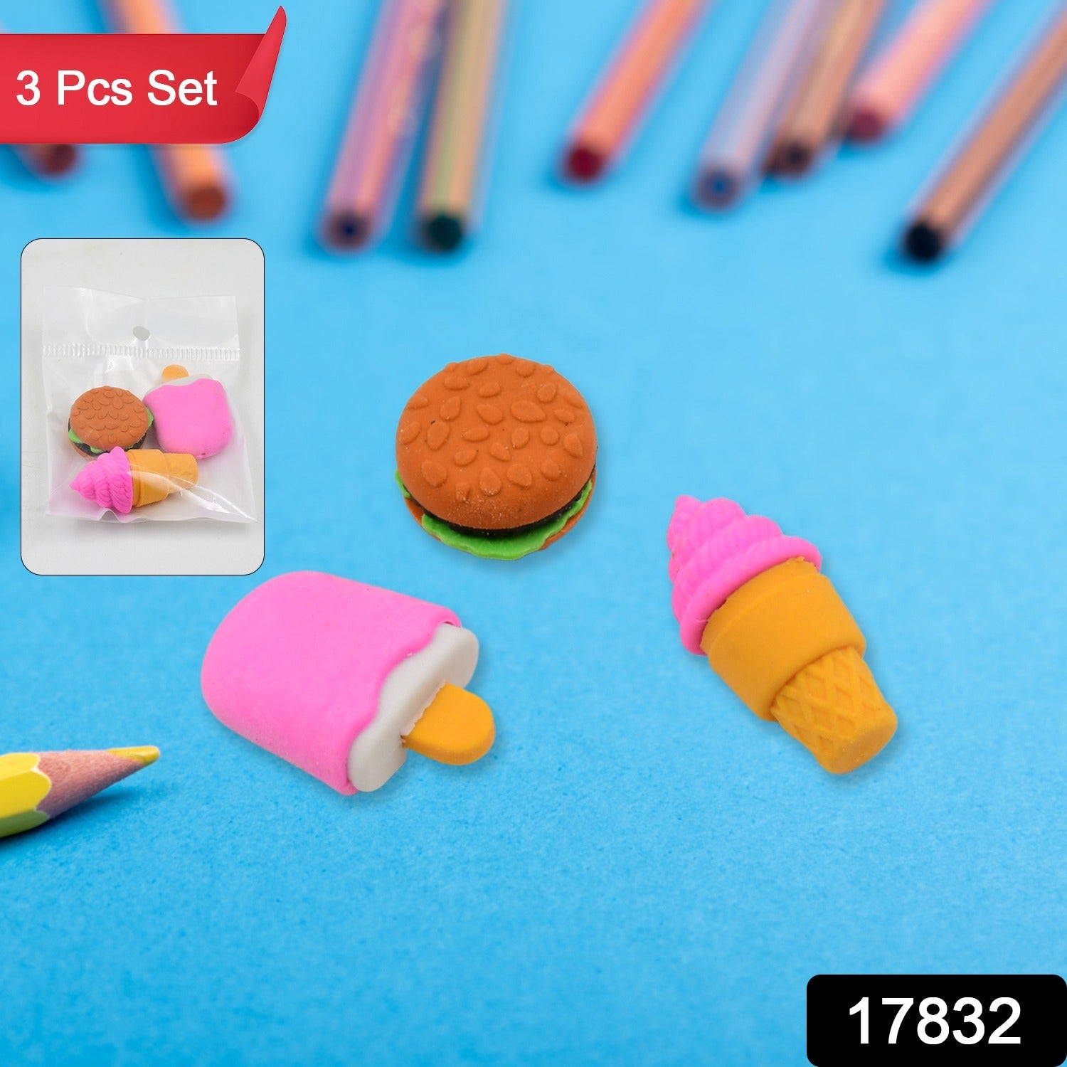 3 Pcs Set Eraser 3 Pcs Set Eraser